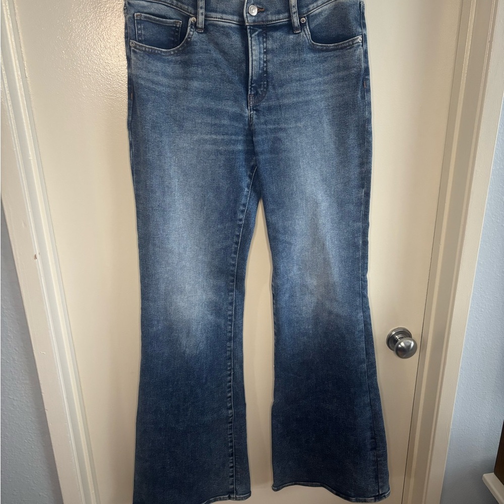 Express Medium Wash 70’s Flare Jeans